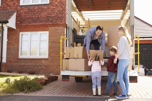 Professional man with a van helping with home and office transport