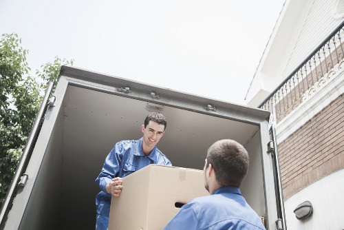 Student moving day in Ravenscourtpark with organised boxes and furniture