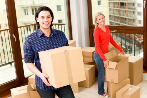 Office furniture removals in Ravenscourtpark with desks and storage units